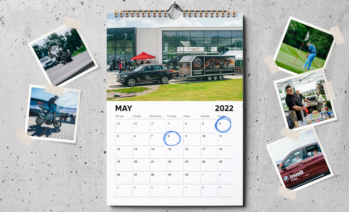 Kalendář akcí BMW invelt pro rok 2022