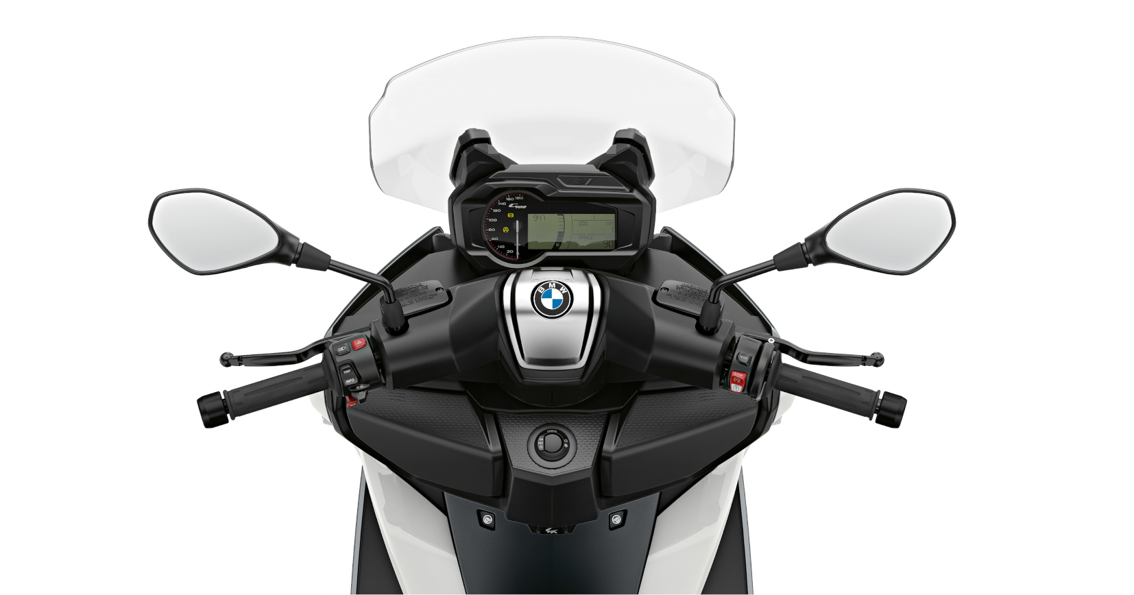 BMW C 400 GT - Pohled z pozice jezdce BMW C 400 GT - Pohled z pozice jezdce
