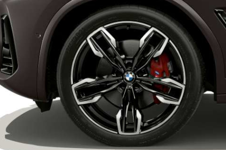 BMW X4 M40i a M40d - 21 M kola z lehké slitiny Double-spoke 718 M Bicolour s kombinovanými pneumatikami. 