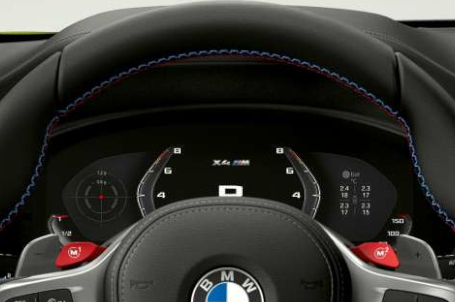 BMW X4 M - M specifický přístrojový panel. 