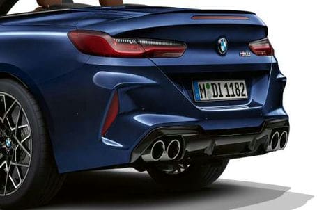 BMW M8 Cabrio - M sportovní výfukový systém. BMW M8 Cabrio - M sportovní výfukový systém.