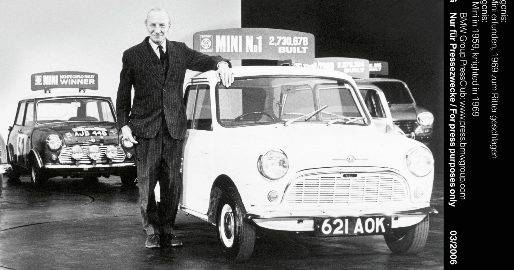 Sir Alec Issigonis: created the Mini in 1959, knighted in 1969 (03/2006)