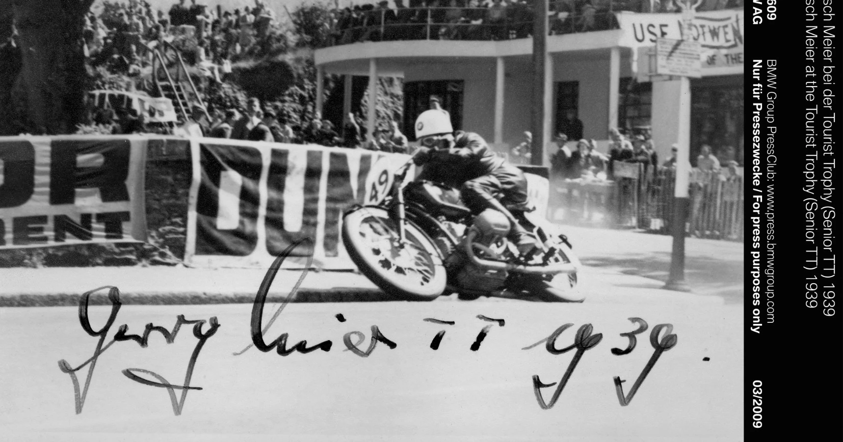 Schorsch Meier at the Tourist Trophy (Senior TT) 1939 (03/2009)