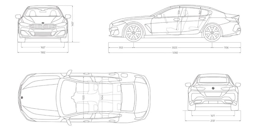 TECHNICKÉ ÚDAJE BMW ŘADY 8 GRAN COUPÉ TECHNICKÉ ÚDAJE BMW ŘADY 8 GRAN COUPÉ