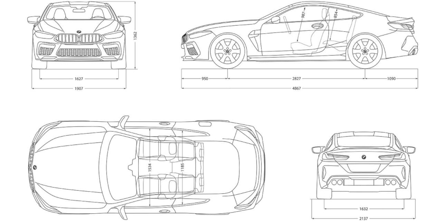 TECHNICKÉ ÚDAJE M MODELŮ BMW ŘADY 8 COUPÉ