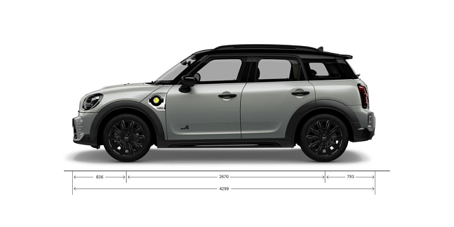 MINI Cooper SE Countryman ALL4 rozměry MINI Cooper SE Countryman ALL4 rozměry